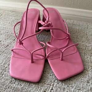 Marc Fisher Chiara Leather Sandals Pink Size 9.5